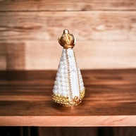 Nossa Senhora Aparecida Pérola 10cm - Imagem Sagrada em Resina Branca para Decoração e Devoção - imagem 5