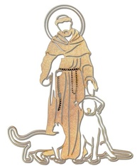 Aplique de Parede São Francisco de Assis Vazado em MDF - Decoração Espiritual Elegante - imagem 2