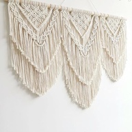 Tapeçaria de Macramê Grande Bege - Decoração Boho para Parede, Quarto e Sala - imagem 5