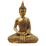 Estátua de Buda Hindu em Resina Dourada - 19,5cm | Decoração e Meditação - imagem 2