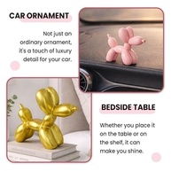 Estátua de Cachorro Balão Rosa em Resina - Decoração Fofa para Sala e Mesa - imagem 5