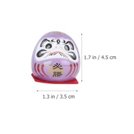 Amosfun 5 Peças Mini Daruma Feng Shui - Decoração Japonesa em Cerâmica para Mesa, Escritório e Carro - imagem 4