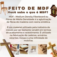 Cruz Crucifixo Minimalista em Madeira 40cm - Decoração Espiritual e Elegante para Casa e Escritório - imagem 3