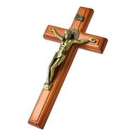 Crucifixo de Madeira São Bento | Decoração de Parede com Design Artesanal - 25,4 cm - imagem 1