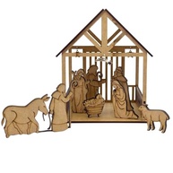 Presépio de Natal em MDF com Reis Magos, Jesus, Maria e José - Decoração Tradicional e Encantadora - imagem 2