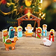 Conjunto de Presépio de Madeira Spiareal - 11 Peças para Decoração de Natal - imagem 2