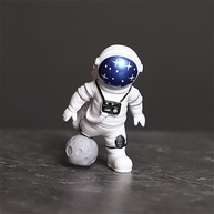 Conjunto de 4 Estátuas de Astronauta Azul e Branco - Decoração Espacial para Quarto, Berçário e Topo de Bolo - imagem 5