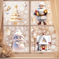 4 Adesivos de Janela de Natal Brancos - Decoração Elegante para Inverno e Festas - imagem 2