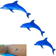 Trio de Golfinhos em Resina - Decoração Tropical para Ambientes Externos e Internos | 28cm - imagem 2