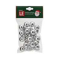 Decoração de Natal: Kit 20 Bolas Prata 2,5cm - imagem 1