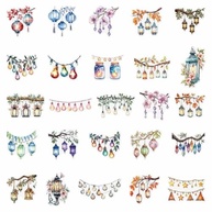 50 Adesivos de Luzes de Corda PET Decorativos para Artesanato, Álbuns e Decoração - imagem 4