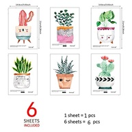 Adesivos de Parede Cactos Fofos - Decoração Moderna com Vinil de Suculentas para Quarto e Sala - imagem 3