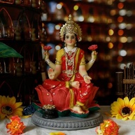 Estátua da Deusa Laxmi - 22cm | Escultura Hindu para Decoração, Mandir e Presente Diwali - imagem 4