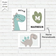 Decoração Dinossauros: Kit de Placas para Quarto Infantil - imagem 1