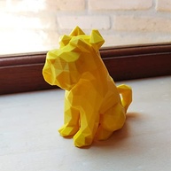 Cachorro Schnauzer Decorativo 3D Amarelo - 10 cm de Altura | Decoração Moderna e Estilosa - imagem 5