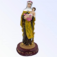 Escultura Santa Rosa de Lima 14 cm em Resina - Decoração Religiosa Elegante e Duradoura - imagem 1