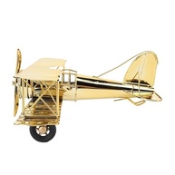 Modelo de Avião Retrô em Ferro Banhado a Ouro - Decoração Vintage para Estúdio e Casa - imagem 4