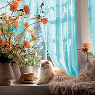 Tecido Voil Liso 3m de Largura: Ideal para Cortinas e Decoração - imagem 1
