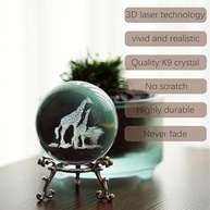 Bola de Cristal 3D com Girafas Mãe e Bebê - Decoração Elegante e Presente Especial - imagem 5