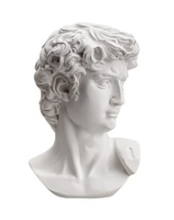 David de Michelangelo - Estátua de Busto em Resina 15 cm | Decoração Elegante e Durável - imagem 4
