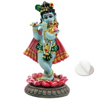 Estátua de Krishna 10 cm - Ídolo Hindu para Templo, Altar e Decoração Espiritual - imagem 1