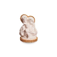 Mini Sagrada Família em Pérolas e Strass 7cm - Decoração Religiosa Elegante - imagem 5