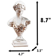 Busto de Deusa Minerva em Resina - Estátua Clássica para Decoração de Mesa, Escritório e Casa - Réplica com Estilo Renascentista - imagem 4