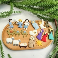 Conjunto de 9 Estatuetas de Presépio em Resina - Decoração de Natal Animada e Encantadora - imagem 3