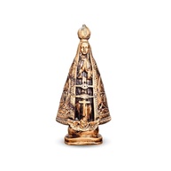 Imagem de Nossa Senhora Aparecida 30cm em Gesso Dourado - Peça Artesanal para Oratório e Decoração - imagem 1