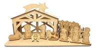 Presépio de Natal em MDF Infantil com Manjedoura - Decoração Educativa e Divertida - imagem 1