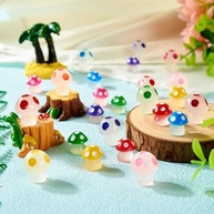 Mini Estatuetas de Cogumelos Luminosos em Resina - 28 Peças para Decoração de Jardim e Micro Paisagem - imagem 3