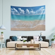 Tapeçaria de Parede Cenário de Praia - Decoração Estética para Quarto e Sala - imagem 3
