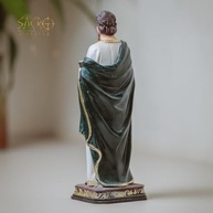 Imagem de São Lucas Evangelista em Resina - 20cm com Pintura Manual - Decoração Sacra Refinada - imagem 4
