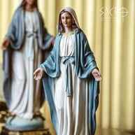 Imagem Nossa Senhora Das Graças em Resina 30cm - Decoração Sagrada com Detalhes Exclusivos - imagem 4