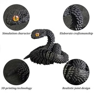 Ovo de Cobra Preto Luminoso em 3D - Decoração Exclusiva para Escritório e Mesa Executiva - imagem 5