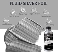Kit Tinta de Folha de Prata Líquida - Brilho Metálico Premium para Artesanato e Decoração - imagem 4