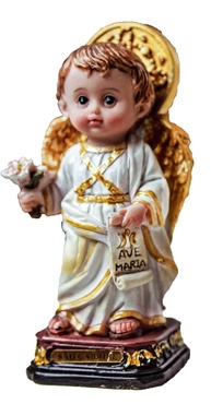 São Gabriel Arcanjo Baby 12cm em Resina - Imagem Sagrada para Decoração e Oração - imagem 1