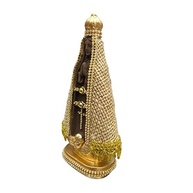 Imagem de Nossa Senhora Aparecida em Manto de Juta 20cm - Lembrança Artesanal para Decoração Religiosa - imagem 5