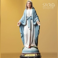 Imagem Nossa Senhora das Graças 20cm em Resina Importada - Decoração Sagrada com Detalhes Exclusivos - imagem 4