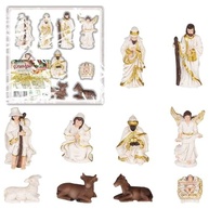 Presépio Nascimento de Jesus com 10 Estatuetas - Decoração Religiosa para Natal - imagem 5
