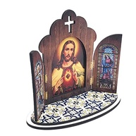 Capela em MDF Sagrado Coração de Jesus - Decoração Devocional Elegante - imagem 4