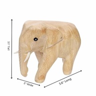 Estátua de Elefante em Madeira Tailandesa Artesanal - Decoração Rústica e Elegante - imagem 4