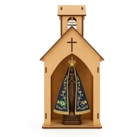 Oratório Capela Provençal em MDF Cru com Corte a Laser - Decoração Religiosa Elegante e Versátil - imagem 4