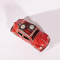 Miniatura de Carro Clássico em Metal – Fusca Retrô 14x7x7 cm para Decoração Vintage - imagem 5
