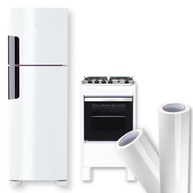 Adesivo Branco Brilho para Envelopamento e Decoração de Móveis 2m x 50cm - Vinil Autoadesivo Moderno - imagem 1