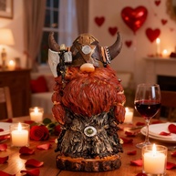 Estatueta Viking Nórdica de Resina - Decoração Temática para Casa e Escritório - imagem 1