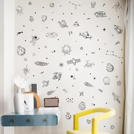 Adesivos de Parede Universo Espaço - Astronauta, Foguetes e Planetas para Decoração DIY - imagem 5