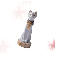 Estátua de Gato Branco em Resina - Decoração Criativa e Charmosa para Mesa - imagem 3