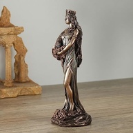 Escultura Fortuna em Resina com Acabamento Bronze - Deusa da Sorte para Decoração Elegante - imagem 5