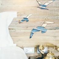 Arte de Parede Gaivota - Esculturas Náuticas Adesivas para Decoração Costeira Vintage - imagem 3